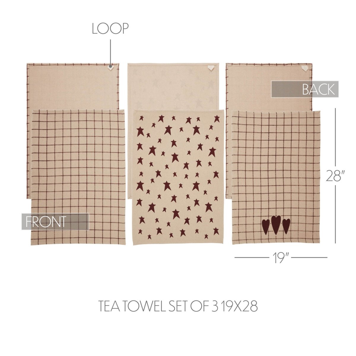 Connell Tea Towel Set of 3 19x28 - Image 3