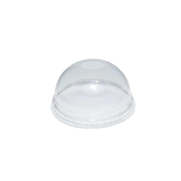 9oz Clear Smoothie Cup Dome Lid with Hole -Recyclable x 2000